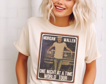 Morgan Wallen tshirt tee One Night at a Time World Tour, country music Nashville western cowgirl cowboy Comfort Colors, trendy