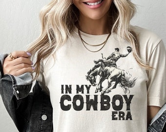 In My Cowboy Era tshirt tee, music, Nashville, western cowgirl cowboy, Comfort Colors, trendy