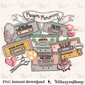 PNG Megan Moroney Country Cassette Tapes, Mixtape, Music Western Sublimation, Digital Designs Download image 3