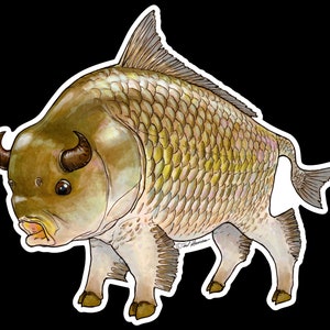 Bigmouth Buffalo Fish Vinyl Decal image 3