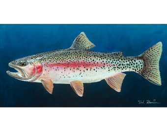 Rainbow Trout Canvas Archival Print