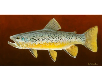 Beaverhead Brown Trout Canvas Archival Print