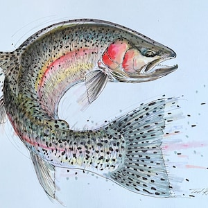 Archival Print - &quot;Steelhead Scramble&quot;, Limited Ed.