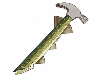 Hammer Handle Northern Pike Decal