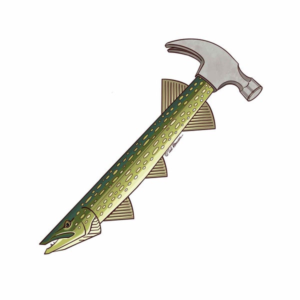 Hammer Handle Northern Pike Decal