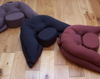Organic Spelt Husk Ergonomic Meditation Cushion by Moonleap - Regular Size