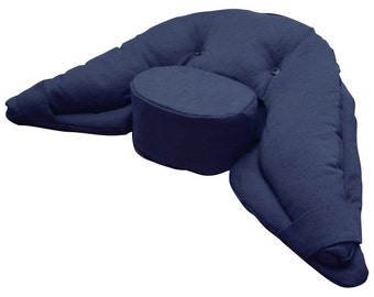 Ultimate Blue Retreat Meditation  Cushion,  Zafu ,  Yoga support - Regular Size by Moonleap Meditation