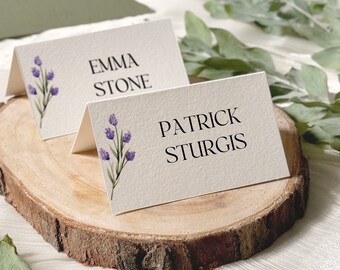 Place Card Template, place cards wedding, Lavender Purple Place Card Template, Editable Canva Digital Instant Download Template, VIOLA