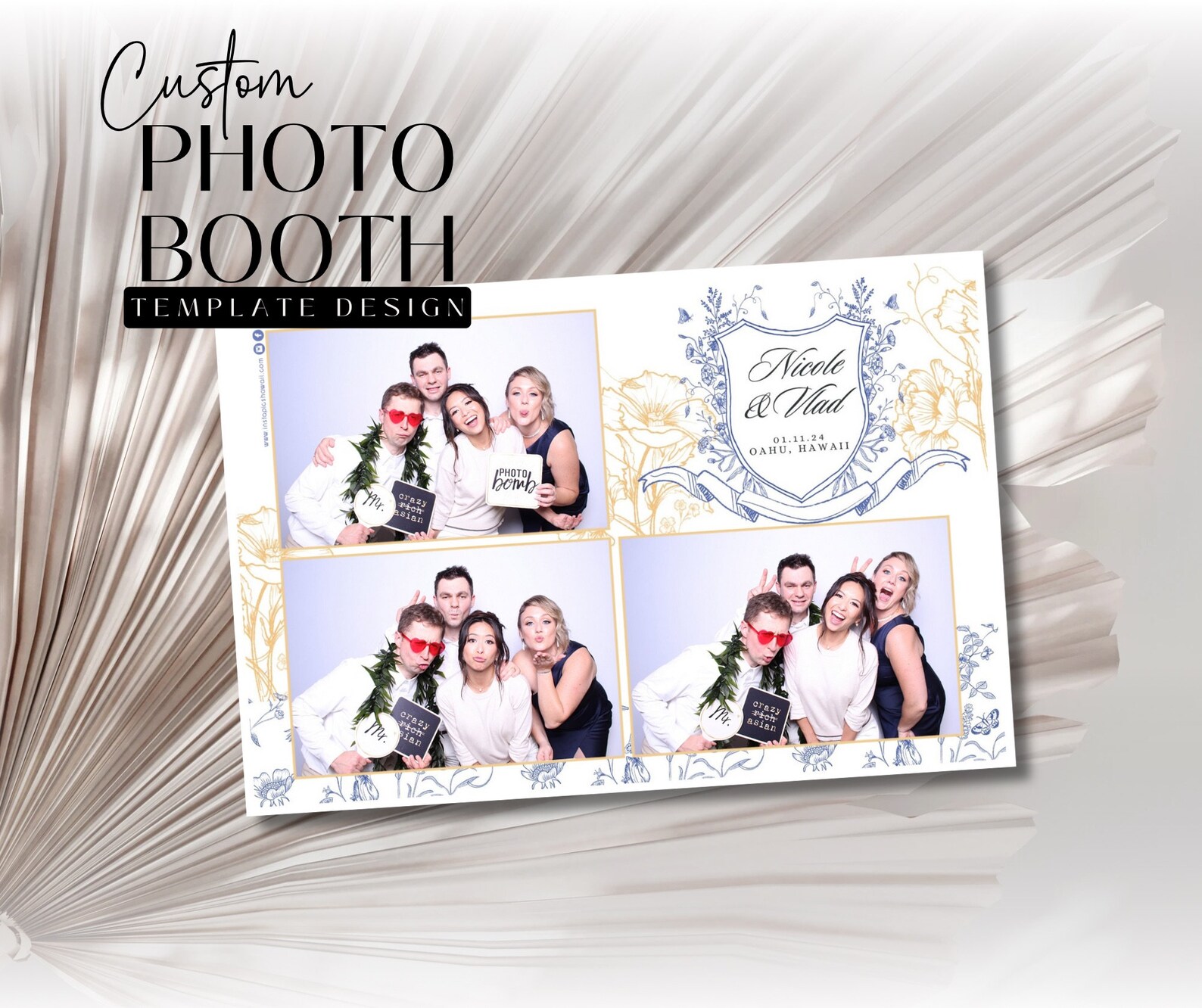 Custom Photo Booth Template Layout Personalized Photobooth Overlay ...