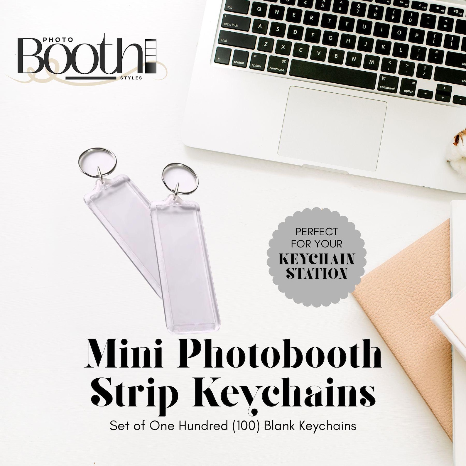 Mini Photobooth Strip Acrylic Keychains Set of 100 Blank Photo Booth ...