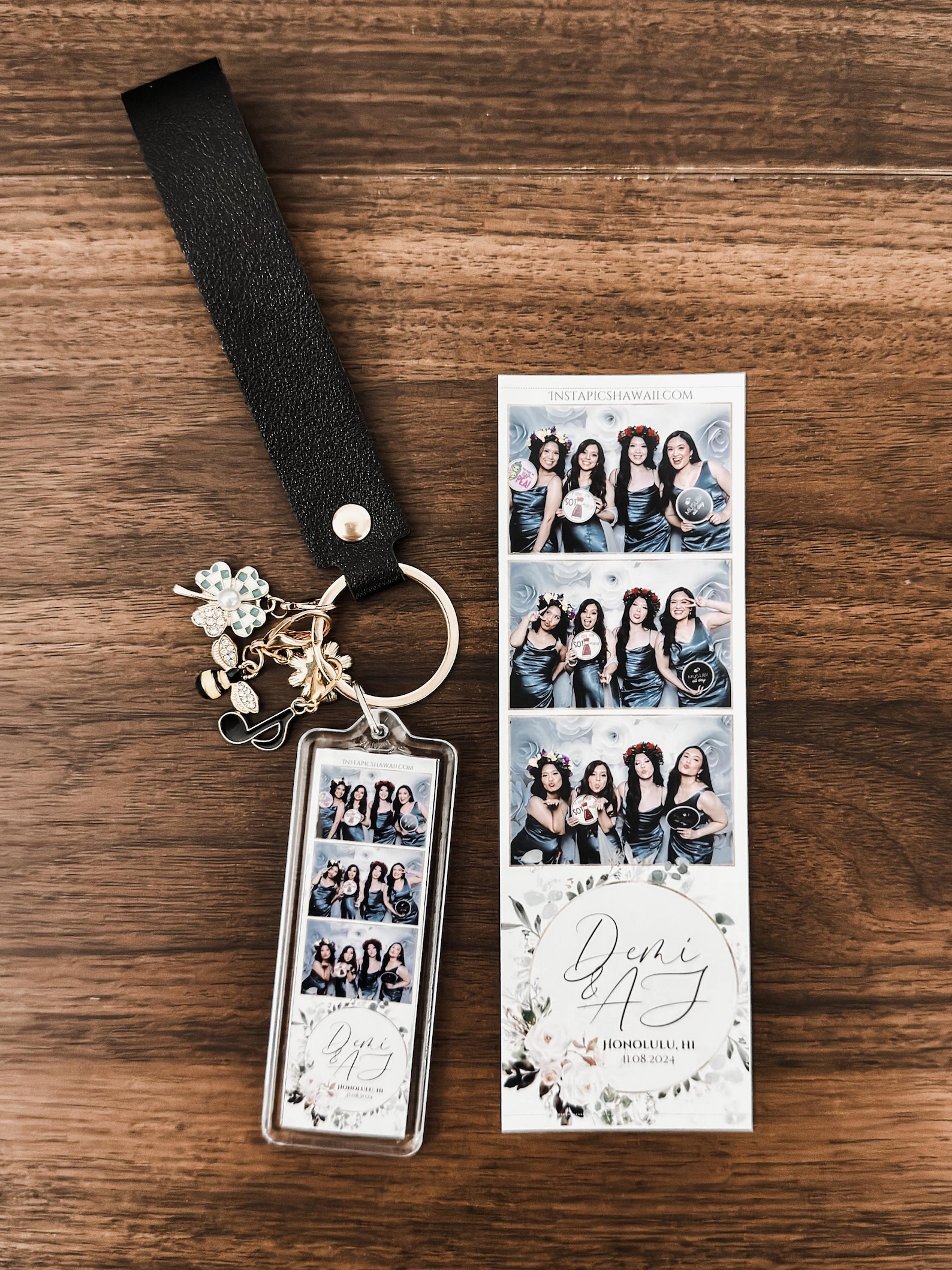 Keychain Frame Editable Blank Mini Photo Strip Keychain Frame Photo Booth Template Wedding ...