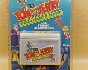 1993 Tom and Jerry The Movie Stereo Cassette Player Fun Properties New Sealed Walkman w Headphones