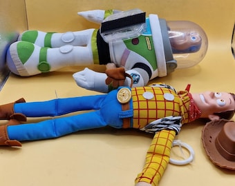 Disney Pixar Toy Story Woody Buzz Lightyear Plush Doll Set 12in 30cm Talking Style Soft Toys