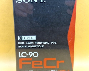 SONY ELCASET LC-90 FeCr Blank Audio Cassette Tape (Sealed)