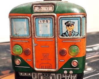 Large Ichiko Japanese Tin Toy Train 57cm Friction Powered Vintage Showa Era Rare