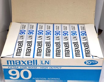 MAXELL LN 90 Blank Audio Cassette Tape 10pack