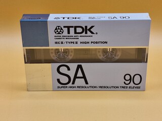 TDK SA 90 – Nastro Cassetta Audio 90 Minuti, Biossido Di Cromo (Confezione Da 1)