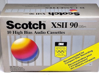 SCOTCH XSII 90 1988 OLYMPIC 10PACK Blank Audio Cassette Tape (Sealed)