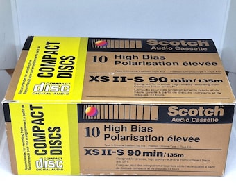 SCOTCH XSII-S 90 10PACK Blank Audio Cassette Tape (Sealed) NEW