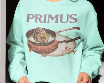 Primus Men&#39;s Frizzle Fry 90s Tshirt - Retro Trend T-Shirt, Vintage Sweatshirt, Hoodie Graphic Design, Minimalistic Unisex Gag Tee