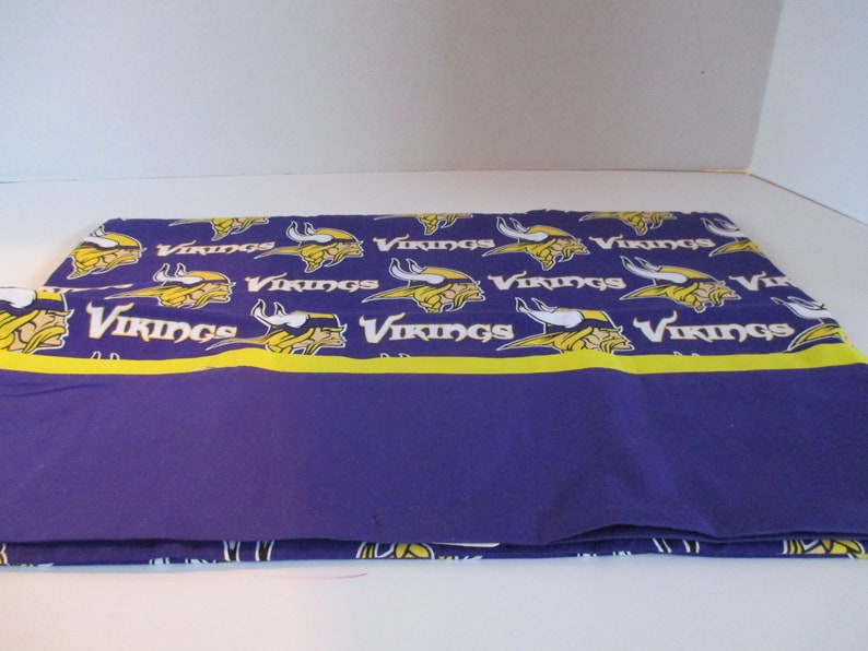 travel gold bedding purple Vikings travel size Minnesota football sports home and living sheets and pillowcases Pillowcase