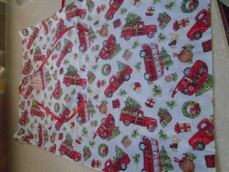 Gift Bags Christmas Blue Trucks Vans 