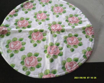 Steering wheel cover, pink flowers, white,pink, green, floral design, auto accessory, ladies,