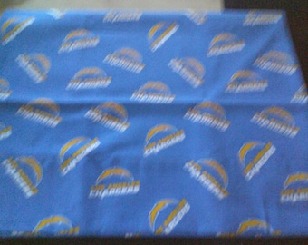 Pillowcase, LA Chargers, blue, gold, white, sports, football, pro ball, bed linens, bedroom, bedding, home and lliving