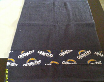 Kitchen towel, patio, kitchen, Los Angeles Chargers, navy blue, gold, white, sports, football, pro sports, terry towel