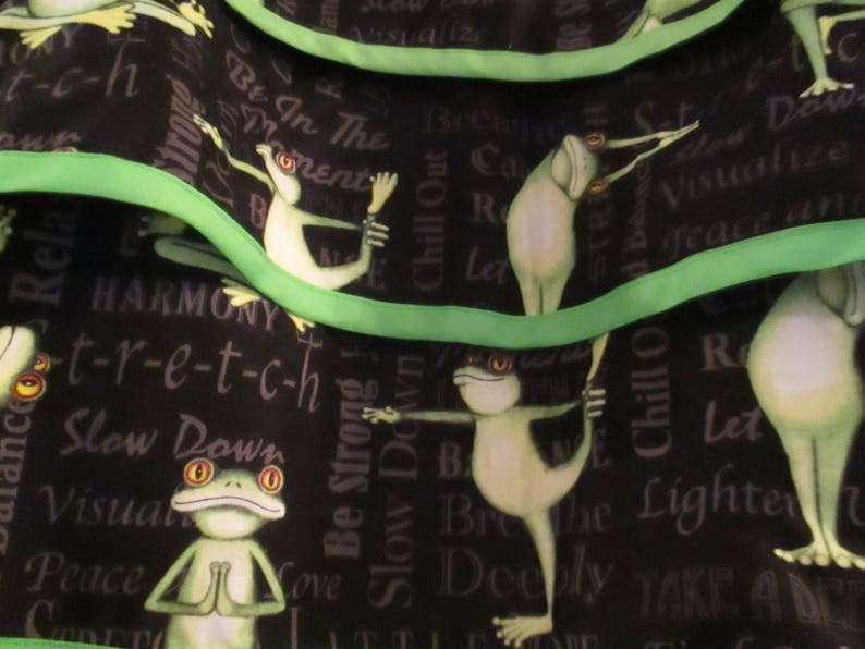 kitchen kitchen and dining frogs doing yoga hostess gift idea retro inspired baking black Apron cooking half apron