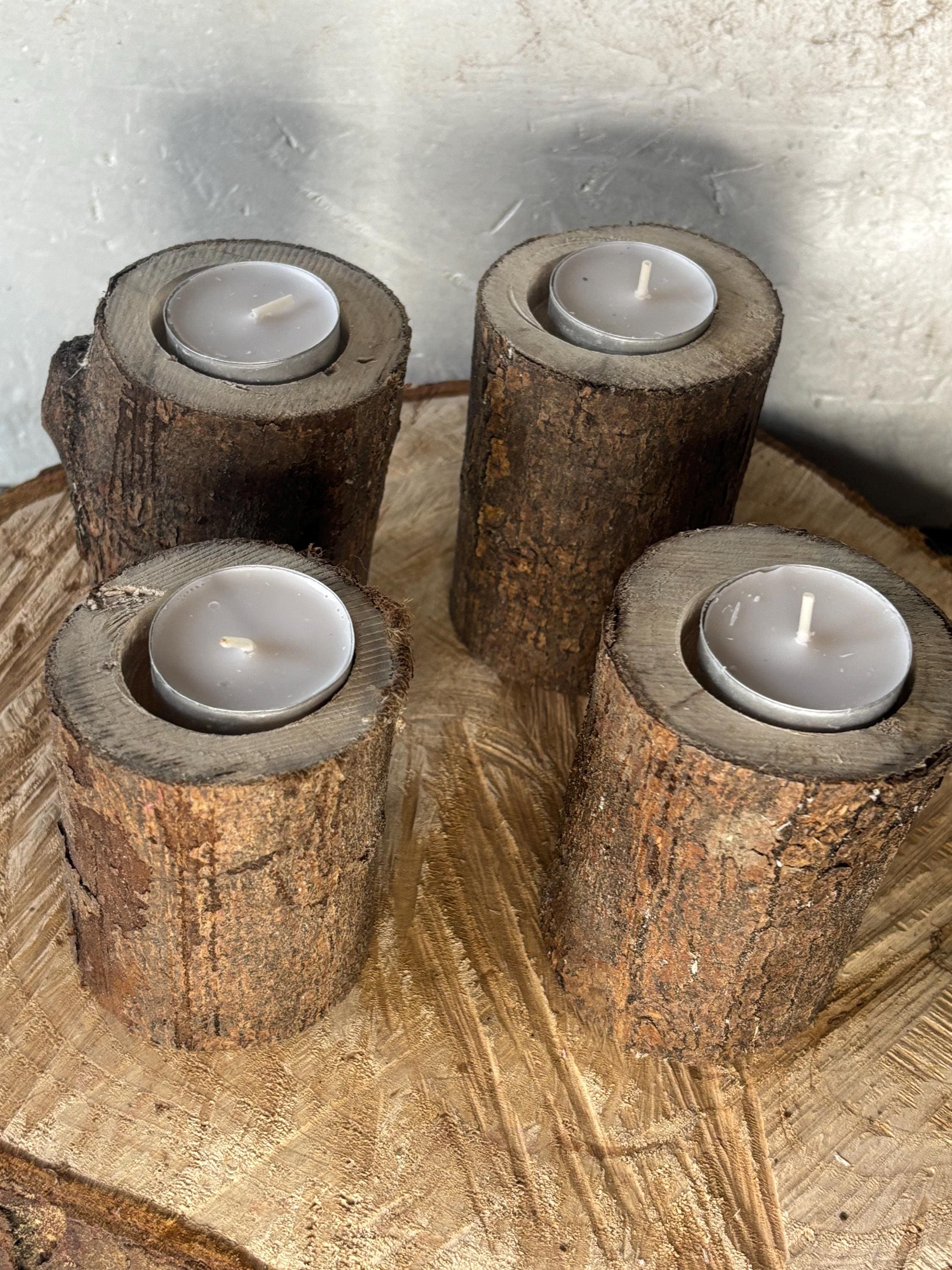 porte bougies xl multiple bois recycle rustique campagne ib laursen