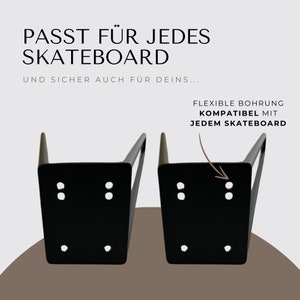 Skateboard Legs - Turn your skateboard into a cool piece of furniture - Skateboard bench, stool, side table - Gift for skaters image 4