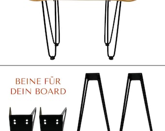 Skateboard Beine - Mache dein Skateboard zu einem coolen Möbelstück - Skateboard Bank, Hocker, Beistelltisch - Geschenk für Skater