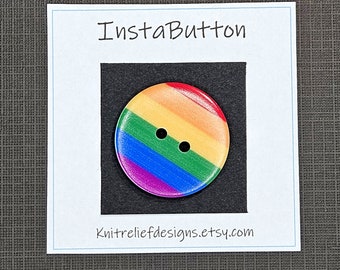 INSTABUTTON Instant Button, Rainbow Shawl Scarf Cowl Button Pin Closure