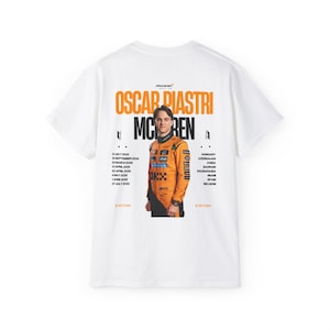 Oscar Piastri T-shirt, McLaren F1-shirt, Formule 1-merchandise, racefan-T-shirt, motorsportkleding, Grand Prix-top, cadeau voor autoliefhebbers, unisex
