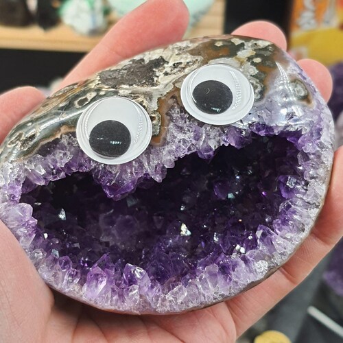 ウルグアイ アメジスト エッグ、瑪瑙表面（フルポリッシュ仕上げ