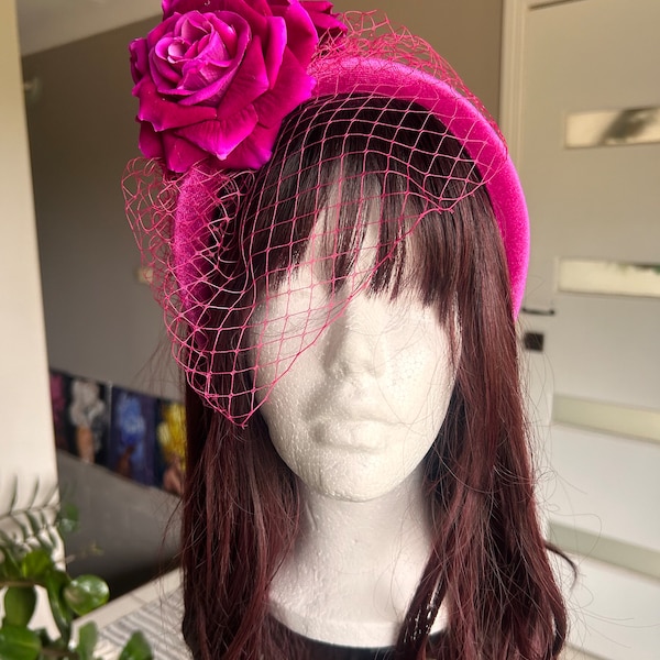 Pink (Fuchsia) Fascinator Headband