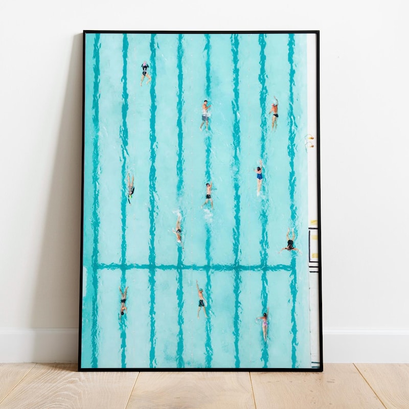Swimming Poster - Etsy