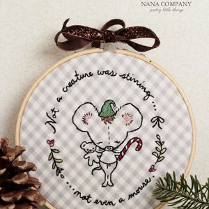 Not Even a Mouse embroidery pattern PDF image 1