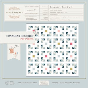 Patron PDF de courtepointe en forme de boîte à ornements