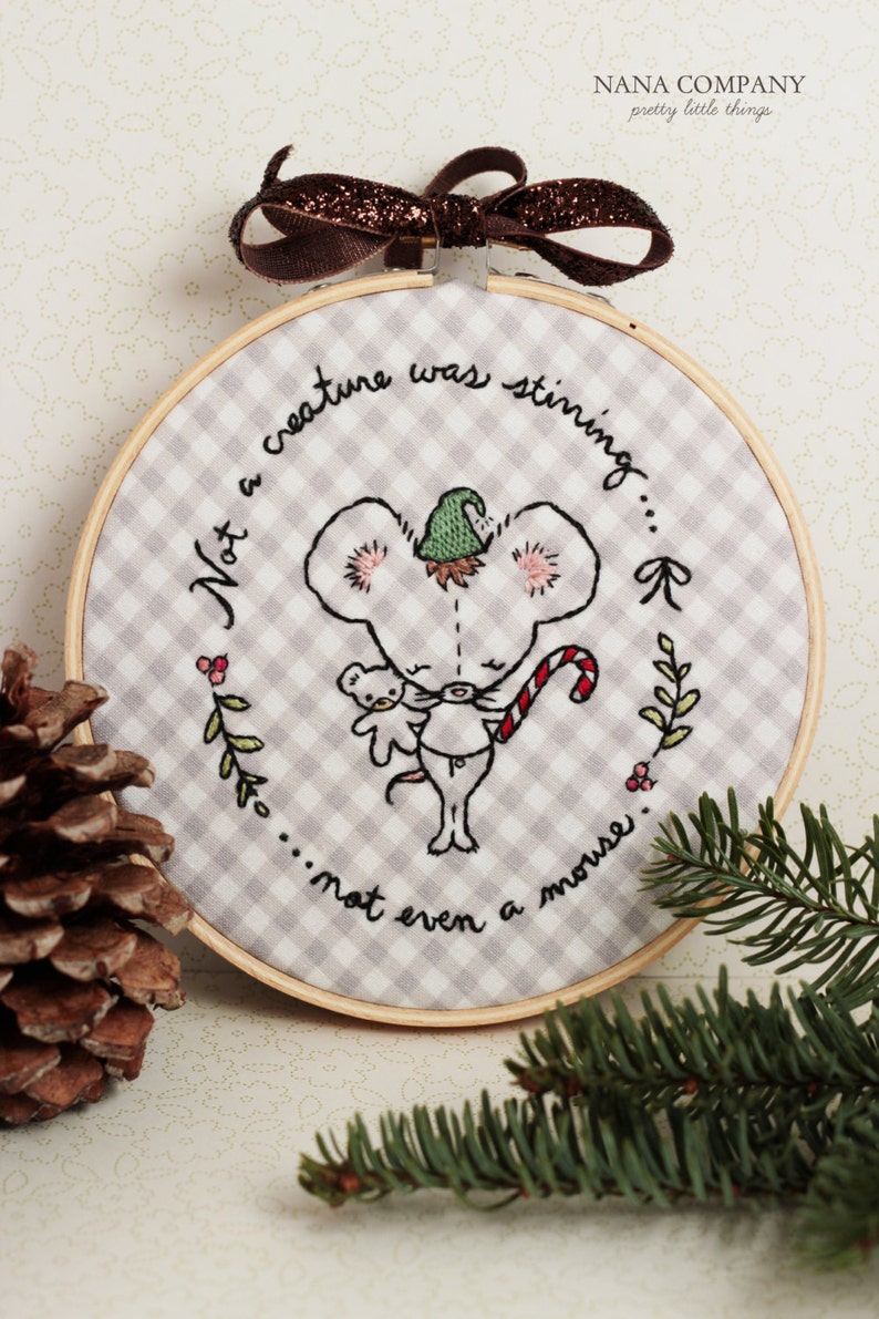 Not Even a Mouse embroidery pattern PDF image 1