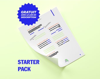 Starter pack – Link in description. Receive all the tools you need to get started for free.