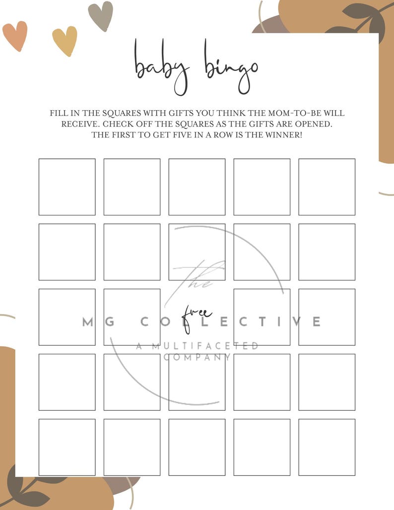 Editable Baby Shower Game Activity Magazine Template Etsy