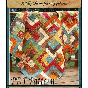 PDF Quilt Pattern Scrappy Trails Jelly Charm Friendly pattern Carlene Westberg Designs image 1