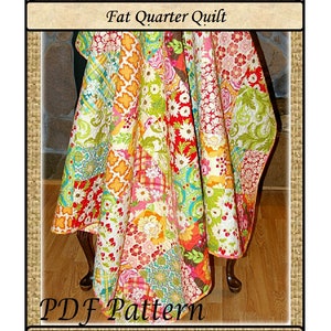 PDF Quilt Pattern Meadow Blocks-Fat Quarter Quilt-Easy Beginner-Carlene Westberg Designs