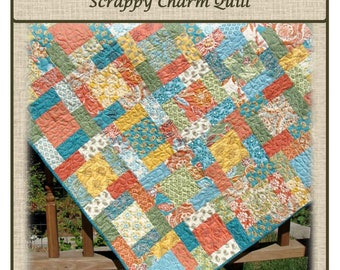 PDF Quilt Pattern Labyrinth Scrappy Charm Squares Carlene Westberg Designs