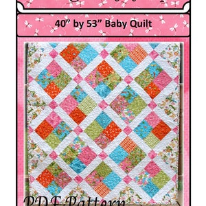 PDF Baby Quilt Pattern Dragonfly Hop Carlene Westberg Designs