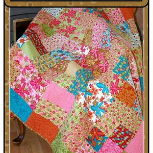 PDF Quilt Pattern Bouquet of Patchwork layer cake and charm friendly Carlene Westberg Designs
