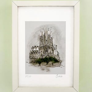 FineArt Print Europe Collection -Sagrada Familia -Original Travel Drawings -Museum Quality Art -Limited Edition -Signed Architectural Sketch