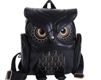 Japanese and Korean trends women's Owl backpack leisure travel bag, fashion personality cartoon Backpack Japanese and Korean trends backpack